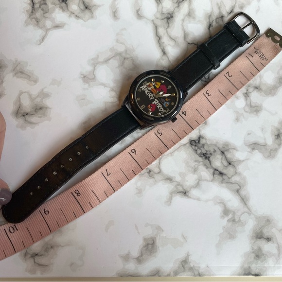 Unisex Angry Birds Black Faux Leather Wrist Watch - Picture 11 of 11